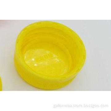 Yellow Mineral Water Bottle Caps , 38mm Plastic Caps QS / S